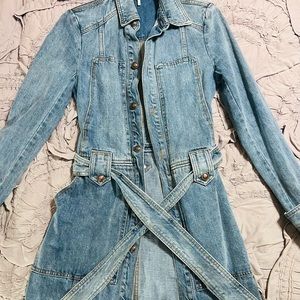 Free People jean trench coat…heavy jean material